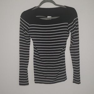 Striped black and white shirt